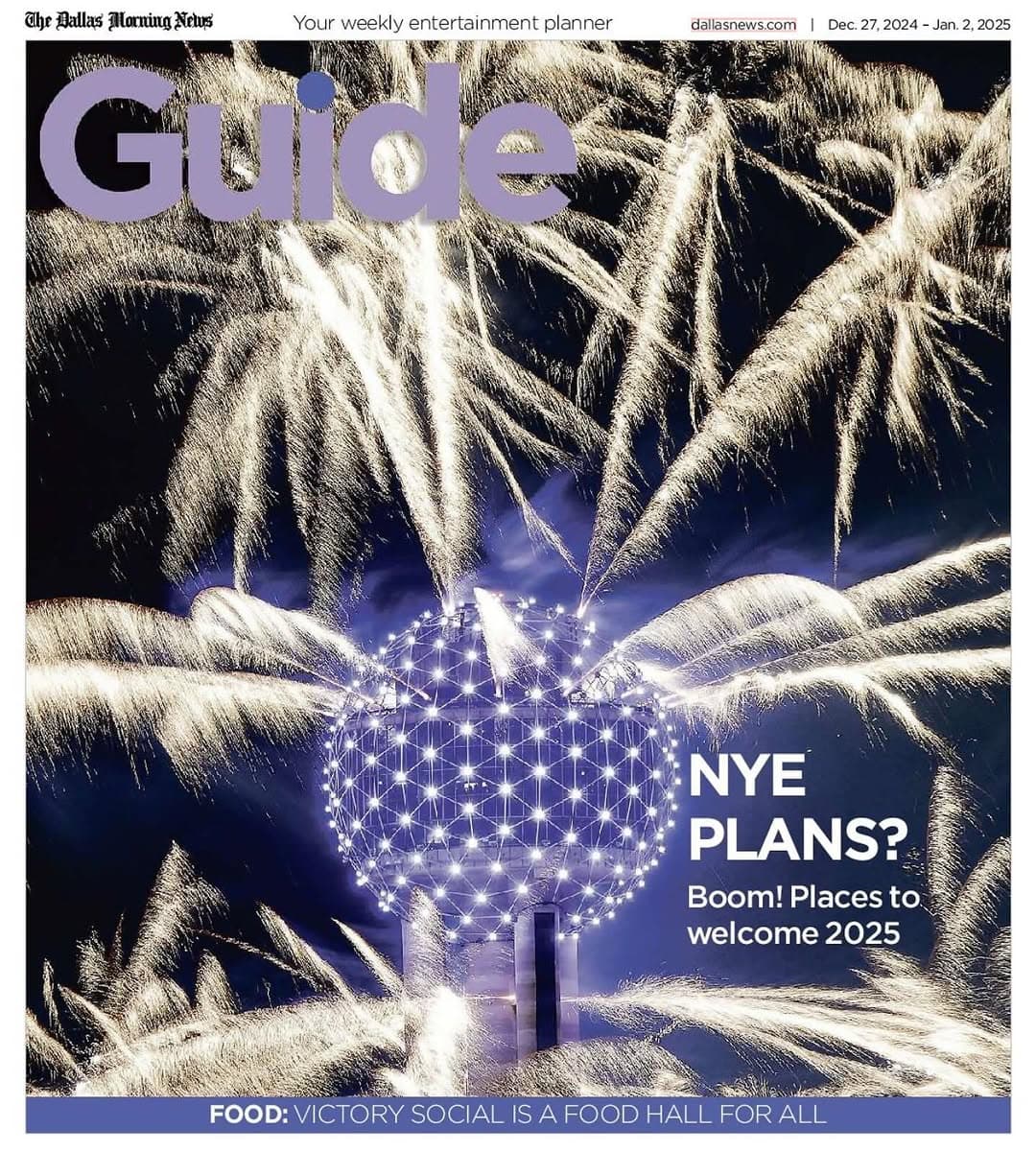 Dallas Morning News Guide cover 2025 — Reunion Tower